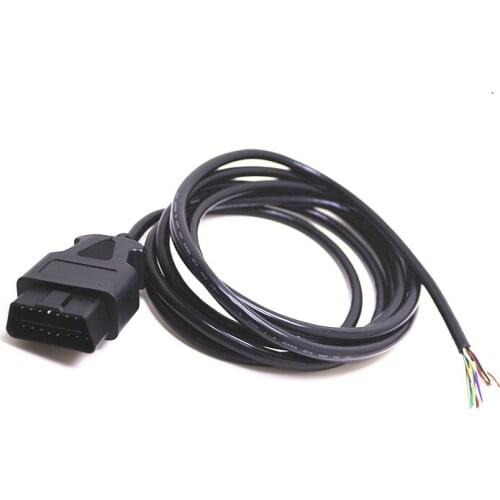 AZGIANT 0.3M/0.6M/1.5M/3M Meter 16Pin/needle Male Connector Open Line 16 Core ELM327 Extension Cable OBD2 Cable