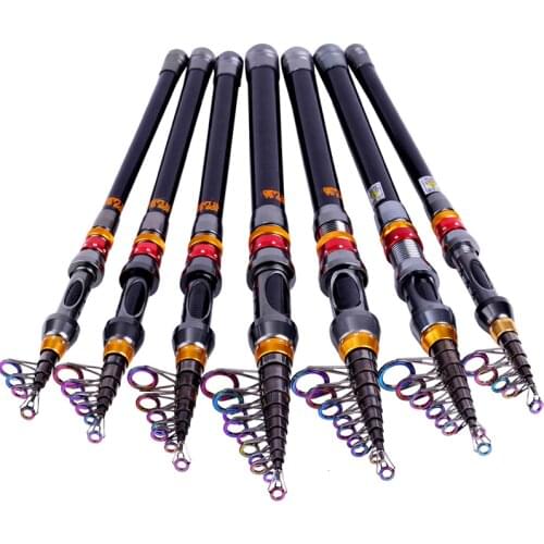 Quality FRP Carbon Fiber Telescopic Carp Fishing Rod 1.8M -3.6M Portable Spinning Rod Fish Hand Fishing Rigs Sea Rod Pesca