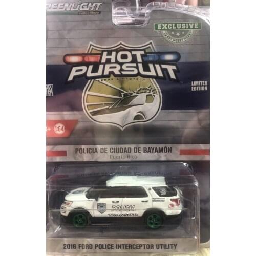 GreenLight 1:64 2016 Ford Interceptor Utility N Green version Alloy toy cars Metal Diecast Model Vehicles For Children Boys gift