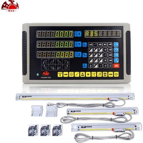 HXX New Digital Readout Dro Set Linear Scales Kit 5U 50 to 1000mm Optical Lines Encoders For Lathe Mill Machine Fast Shipping