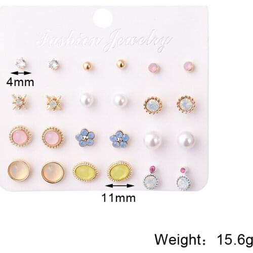 Vintage Stud Earrings Set серги 2021 тренды kolczyki damskie earrings for women girl trendy boho wedding jewelry earrings gift