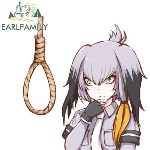 EARLFAMILY 13cm x 10.2cm for Shoebill Noose Car Stickers Waterproof Decal Occlusion Motorcycle Helmet Window JDM Decoration