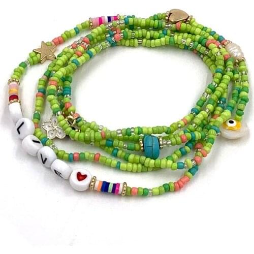 New Spring Bohemia Beach shell Bracelets Charm Bracelet seedBeads stone beads Bracelets for womem