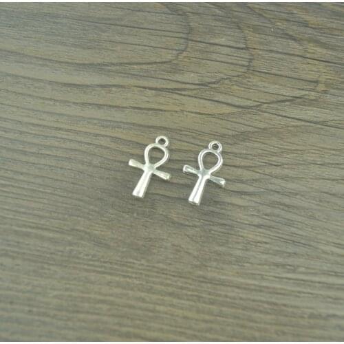 40 pcs vintage Tibetan Silver Plated cross Charms metal Pendants for Jewelry Making DIY Handmade Craft 21*13 mm T45