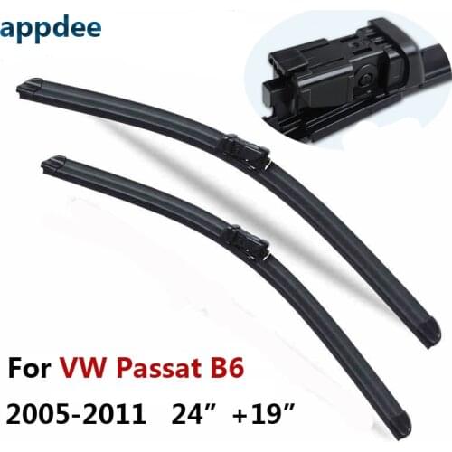 24''+19'' Pair Windscreen Wiper Blades For VW Volkswagen Passat B6 3C Estate Variant ,Fit Windshield Rubber Wipers Arm