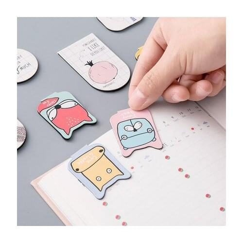 Random 20 PCS Magnetic Bookmark Cartoon Animation Culture Art Style Design Originality Stationery Mini Bookmarks Christmas Gift