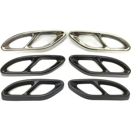 1pairs Car Exhaust Pipe Tail Cover Trim For Mercedes Benz E-Class W213 W205 GLC C A Class A180 A200 W176 2015 2016 2017 AMG