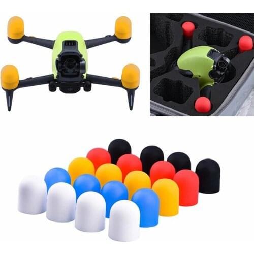 4pcs Motor Cover Cap for DJI FPV Combo Drone Accessories Engine Protective Dust-proof Cap Protector Colorful Soft Hat