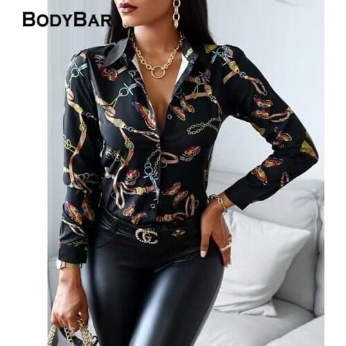 Women Long Sleeve Blouse Print Shirts Vintage Office Ladies Streetwear Femme 2021 Fashion Spring Ins Blusa Slim Button Top mujer