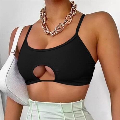 Womens Tube Top Hollow Out Sexy Sleeveless Backless Spaghetti Strap Solid Corset Vest Square Collar Cropped Tops Summer Camis