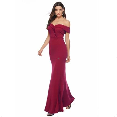 Women Summer New V-Neck Split Dress Fashion Plus Size One Step Dresses Lady High waist Sexy Banquet Dresses Women Long Dresses