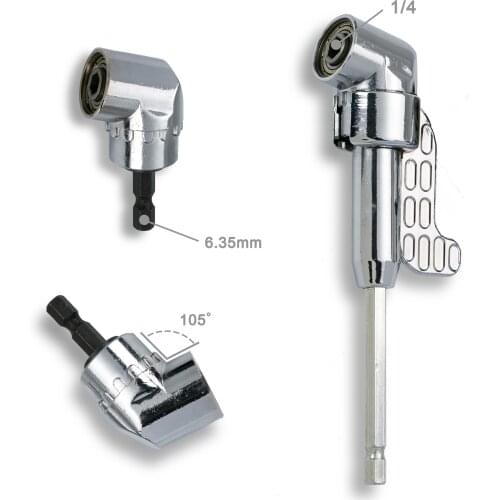 1/4 Inch 105 Degree Adjustable Hexbit Angle Driver Electric Screwdriver Magnetic Bit Wrench Hex Bit Drive Offset Attachment Hot