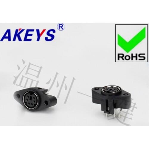 10PCS MDC-6-09a round keyboard plug DIN socket S terminal 8 feet 6 pins 6 cores socket mother