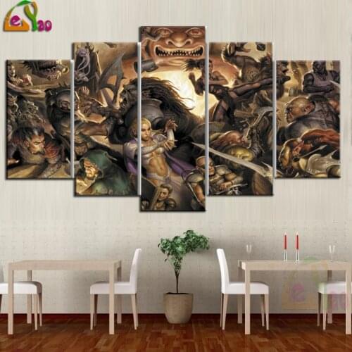 Dungeons horror monster dragon 3d Embroidery DIY Diamond Painting Cross Stitch full square/round Diamond Mosaic 5d 5pcs decor