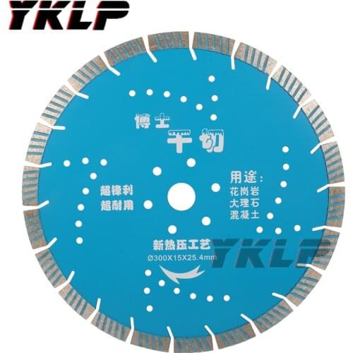 300mm Diamond Saw Blade Cutting Disc Wheel for Concrete Marble Tile 1" Hole 300x15x25.4mm