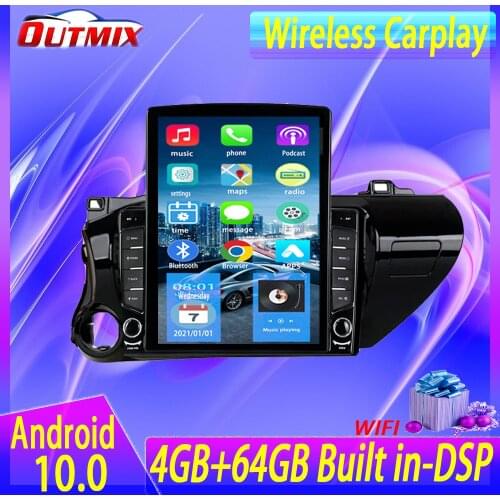 10.4"Android 10 Car Radio Multimedia Player For Toyota Hilux Pick Up AN120 2016-2018 GPS Navigation Autoradio WIFI 4G