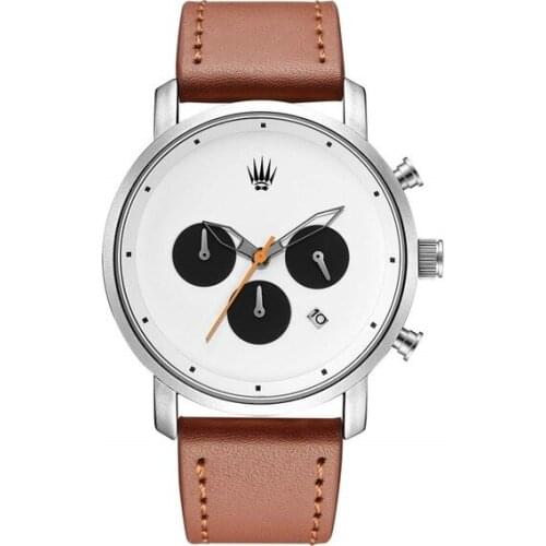 CHRONO SIENNA WHITE LEATHER WATCH 417461443