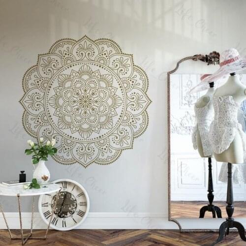Mandala Flower Wallpaper Vinyl Home Decor Mural Living Room Wallpaper Indian Bedroom Living Room Sticker Art Sticker Mural