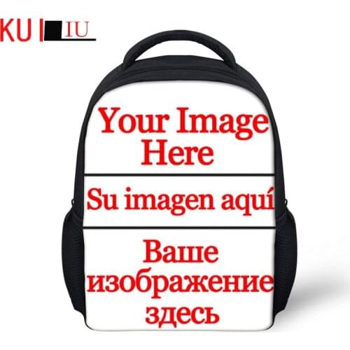 Customize 12 Inch Children School Bags Logo Name Image Toddlers Kindergarten Backpack Personality Photo Customized Kids Gift