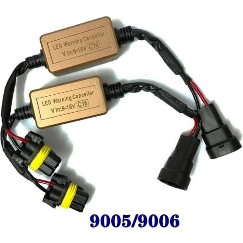 Fuleem 2PCS C16 9005 9006 9012 Headlight LED Canbus Error Canceller Anti Flicker Resistor Decoder