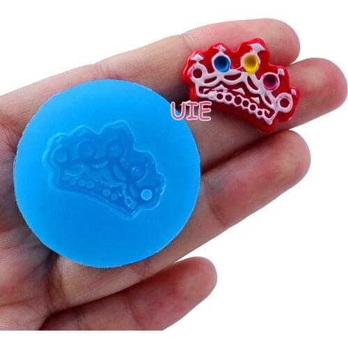 FYL493U 18.2mm x 26.6mm Crown Silicone Mold Fondant Cake Decoration Candy Resin Clay Earrings Necklace Craft Soap Candle