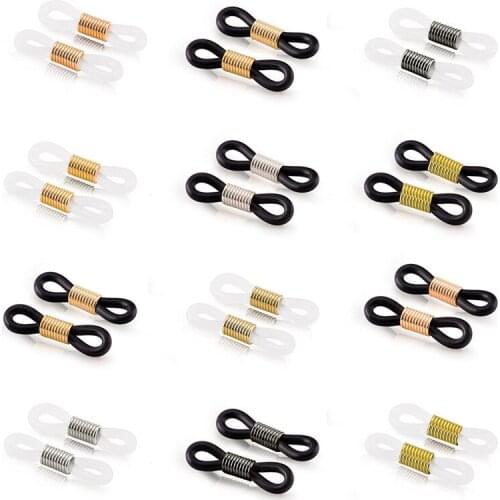 Imixlot 2pcs/lot Fashion Adjustable Metal Silicone Glasses Chain Buckle Useful Durable Anti-skid DIY Eyewear Accessories