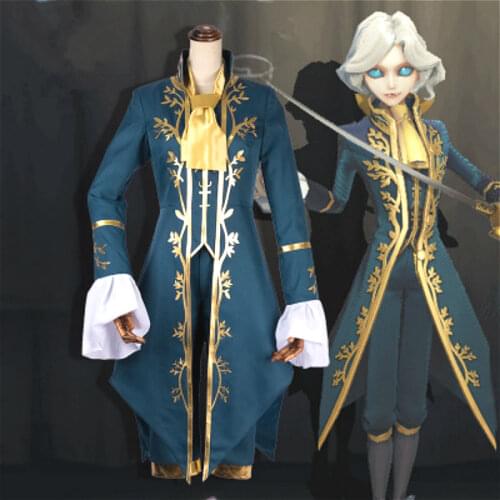 High Quallity Chinese Anime Identity V Cosplay Costume Set Joseph Desaulniers Man Cosplay Costume Bow Tie + Top + Pants + Scarf