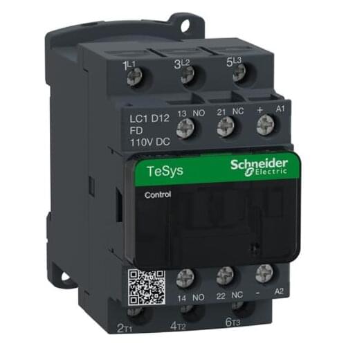 LC1D12 LC1D12FD TeSys D contactor - 3P(3 NO) - AC-3