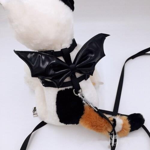 Cute Halloween Pet Bat Wings Leash Harness Set for Cat Dog Pet Puppy Halloween Cosplay Masquerade Party Costume ,Free Shipping
