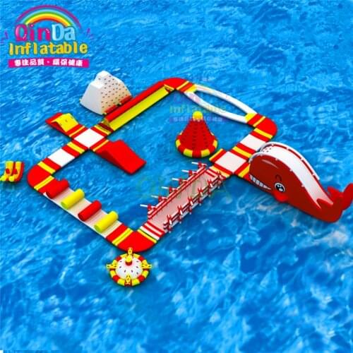 New design inflatable trampoline game for sea floating water park