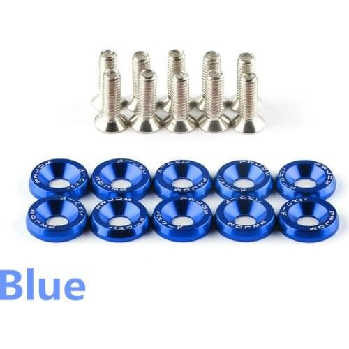 10PCS M6 JDM Car Modified Hex Fasteners Fender Washer Car styling for Toyota Corolla Avensis Rav4 Yaris Auris Camry Prius Hilux