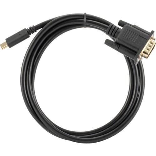 Type-C To VGA 1.8M 1080P Type-C Revolution To VGA Conversion Data Cable For Laptop UHD External Video Projector Type-C To VGA