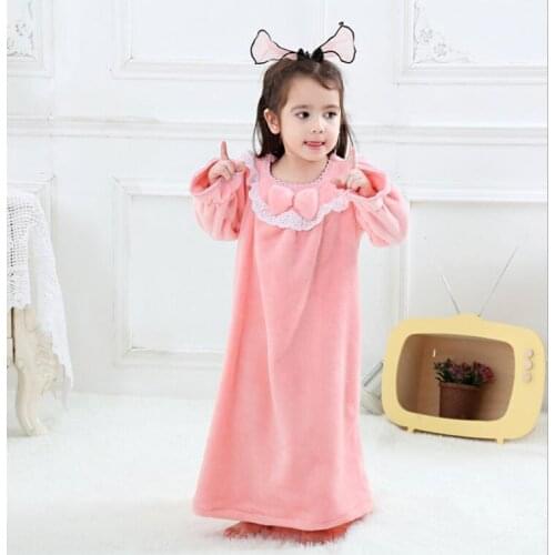 2020 Winter New Children Rapunzel pajamas Dresses Girls Baby Pajamas Cotton Princess Nightgown Home clothes Girl Sleepwear Dress