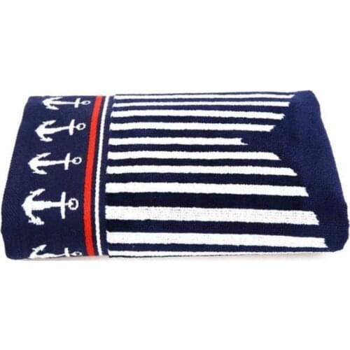 Beach Towel Velvet Blue Marine 70x140