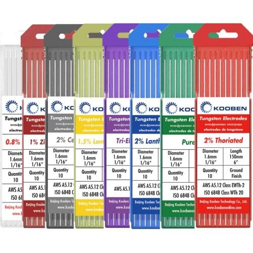 Professional Tungsten Electrodes Tig Welding Rods 150mm 1.0 1.6 2.4 3.2mm WL20 WP WR20 E3 WC20 WT20 WL15