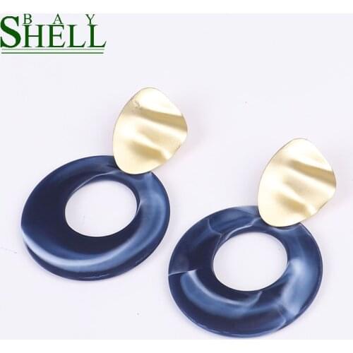 BOSI Resin earrings fashion jewelry for women drop earrings Cute dangle earrings girls round kpop earings boho minimalist vintag