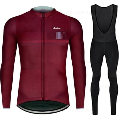 2021 Raudax Long Sleeve Cycling Sets Bicycle Clothing Breathable Mountain Cycling Clothes Suits Ropa Ciclismo Verano Triathlon