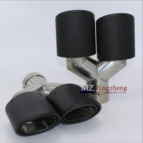 Car exhaust pipe Y Model A.K Carbon Exhausts Dual End Tips for BMW BENZ AUDI VW Exhaust Dual Muffler Pipes Tail Tips