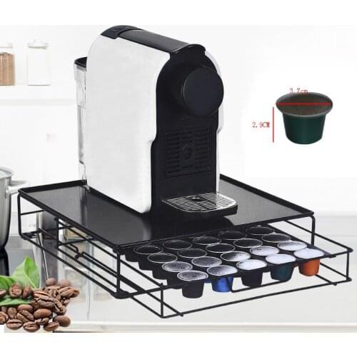 Drawer Organizer Capsule Holder Grid Storage Creative Coffee Machine Base Kitchen Storage Container Food Storage Containers