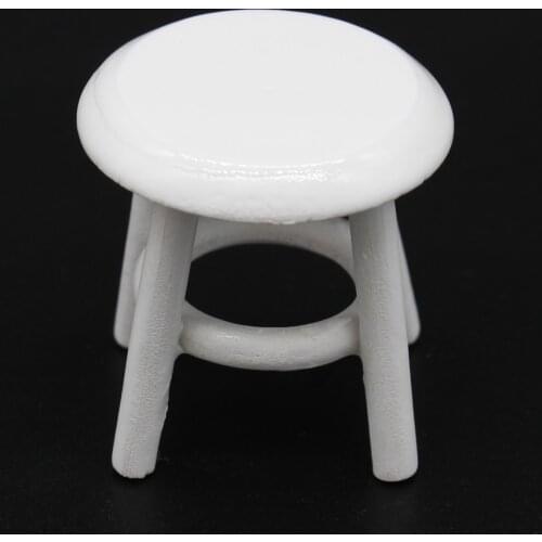 1/12 Dollhouse Miniature Furniture Wooden Stool Chair Room Garden Accessory Kids Pretend Play Toy