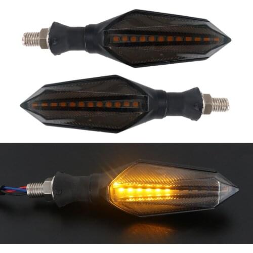 1 Pair Indicator Blinker Double-sided LED Flowing Water Lamp Motorcycle Turn Signal Lights Running Lamp Moto Tail Brake Lights