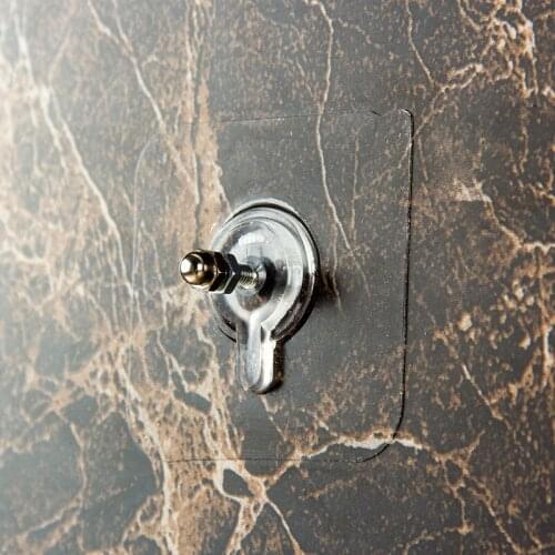 10pcs Adhesive Wall Screws Hanging Nails Wall Hook Self Adhesive No Drilling Non-Trace can CSV