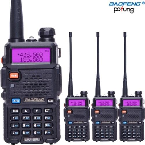 4Pcs Baofeng UV-5R Professional Walkie Taklie 5W Dual Band Portable Radio UHF&VHF UV 5R 136-174&400-520MHz BF-UV5R Two Way Radio