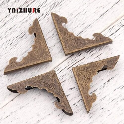 40*40mm Fit 4mm 4Pcs Bronze Tone Book Scrapbooking Albums Menus Corner Protectors Metal Bat Corners For Books