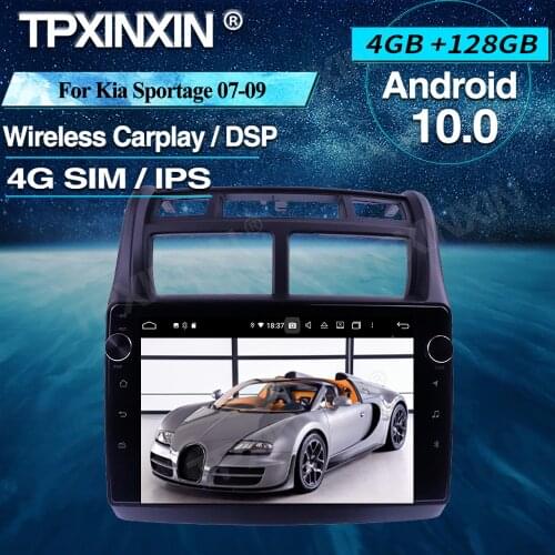 Android Car Radio 4+128G For Kia Sportage 2007-2009 Wireless Carplay Car Multimedia Player Headunit Audio Radio Navigtion DSP