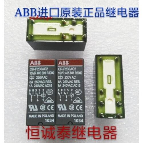 CR-P230AC2 Import ABB Relay 1SVR 405 601 R3000 8 feet 230V