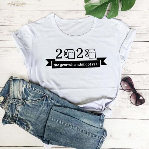 Toilet paper this year got real t shirt women fashion grunge tumblr funny street style camisetas aesthetic tees girl tops-M986