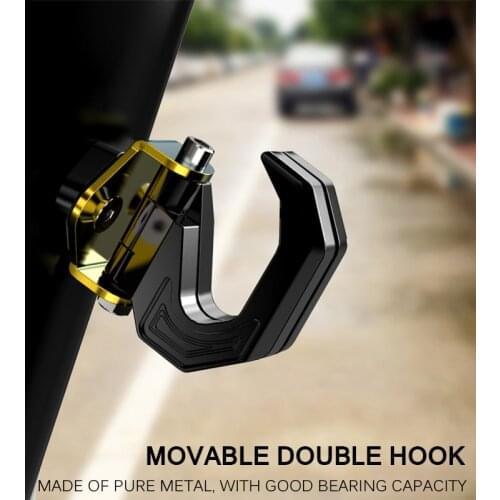 Aluminum Alloy Motorcycle Luggage Helmet Double Hook Mount Motorbike Scooter Helmet Holder Bag Hook Hanger With Screw