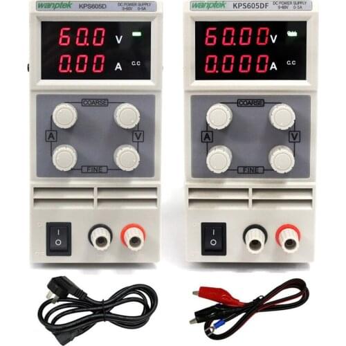 KPS605D/DF Mini Adjustable Digital DC Laboratory Switching Power Supply 60V/5A Adjustable High Precision Double LED Power Supply