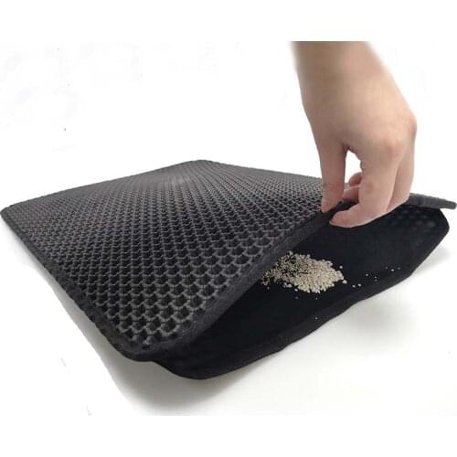 Pet Cat Litter Mat Waterproof EVA Foldable Double-Layer Cat Litter Mat Soft Bottom Non-slip Pet Litter Mat Cat Cushion